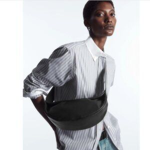 Cos Black Leather Swing Crossbody